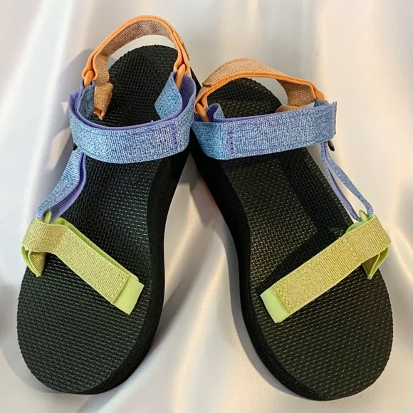 Teva Ladies Midform Multi-colored Sandals Size 7 - Picture 2 of 12